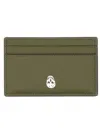 Alexander Mcqueen Card Holder "skull" In Gray