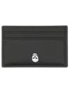 Alexander Mcqueen Card Holder Skull In Black