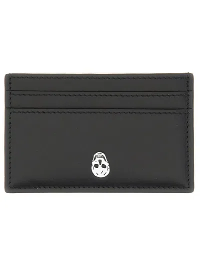 Alexander Mcqueen Card Holder Skull In Black