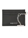 Alexander Mcqueen Card Holder "sling" In Black