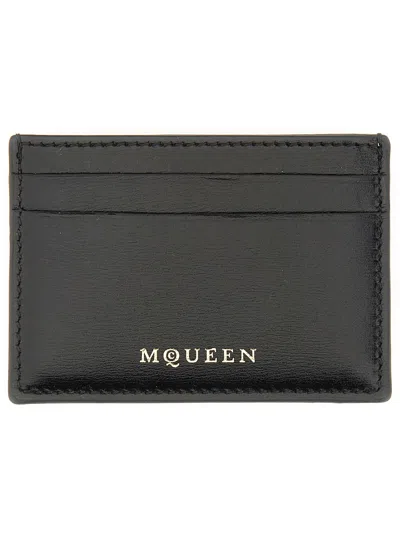 Alexander Mcqueen Card Holder With Logo In Black