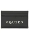 Alexander Mcqueen Card Holder With Logo In Black