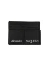 Alexander Mcqueen Men Card Holder With Logo In Black