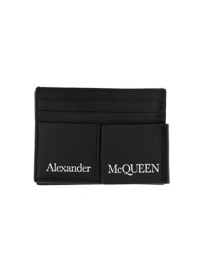 Alexander Mcqueen Logo Card Holder In Black