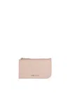 Alexander Mcqueen Logo Embossed Card Holder In Nude & Neutrals