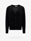 Alexander Mcqueen Wool Cardigan With Logo Embroidery In Black