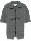 Alexander Mcqueen Collared Cardigan In Grau
