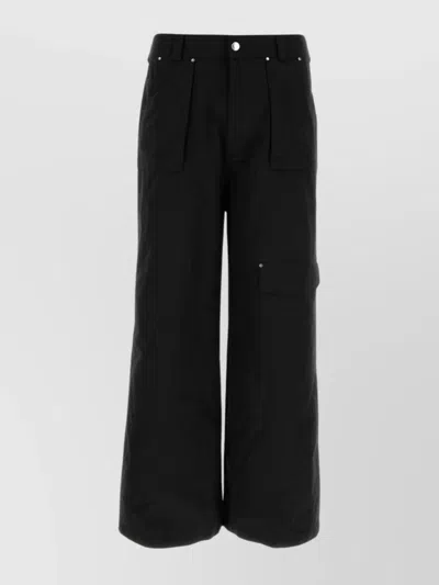 Alexander Mcqueen Men Black Cotton Cargo Pant In Multi