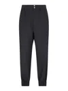 Alexander Mcqueen Straight Trousers With Elastic Cuffs And Zipper In Black