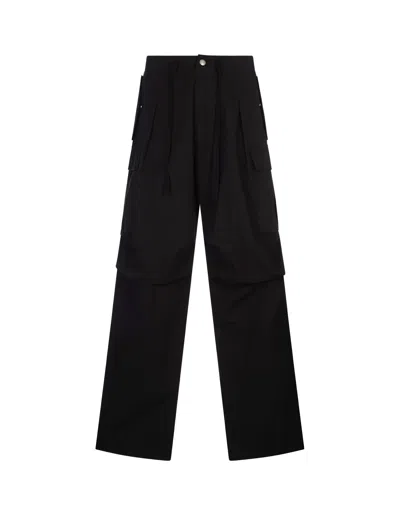 Alexander Mcqueen Cargo Trousers With Pleat In Black
