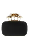 Alexander Mcqueen Carnation Clutch In Black