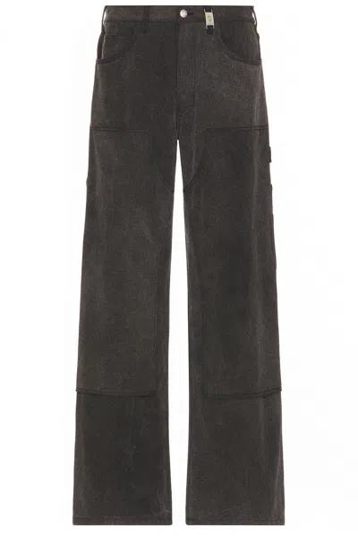 Alexander Mcqueen Carpenter Denim Trousers In Washed Charcoal