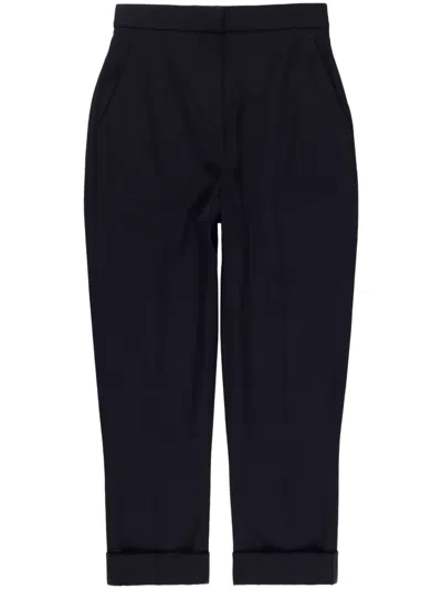Alexander Mcqueen Draped Trousers In Blue