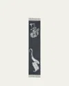 Alexander Mcqueen Cashmere & Wool Tattoo Scarf In Black