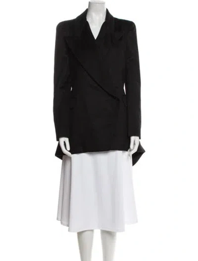 Pre-owned Alexander Mcqueen Cashmere Coat In Black