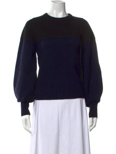 Pre-owned Alexander Mcqueen Cashmere Colorblock Pattern Sweater In Black/blue