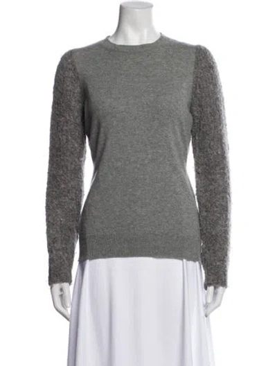 Pre-owned Alexander Mcqueen Cashmere Crew Neck Sweater In Gray