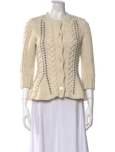 Pre-owned Alexander Mcqueen Cashmere Crew Neck Sweater In Neutral