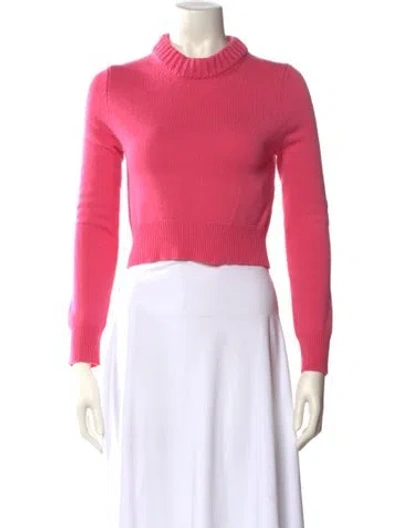 Pre-owned Alexander Mcqueen Cashmere Crew Neck Sweater In Pink