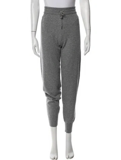 Pre-owned Alexander Mcqueen Cashmere Embroidered Accent Sweatpants In Gray