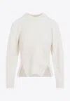Alexander Mcqueen Chevron Corset Pullover Clothing In Ivory
