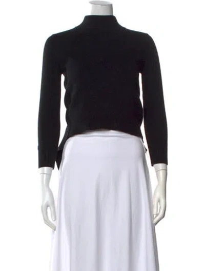 Pre-owned Alexander Mcqueen Cashmere Mock Neck Sweater In Black
