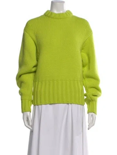 Pre-owned Alexander Mcqueen Cashmere Mock Neck Sweater In Green