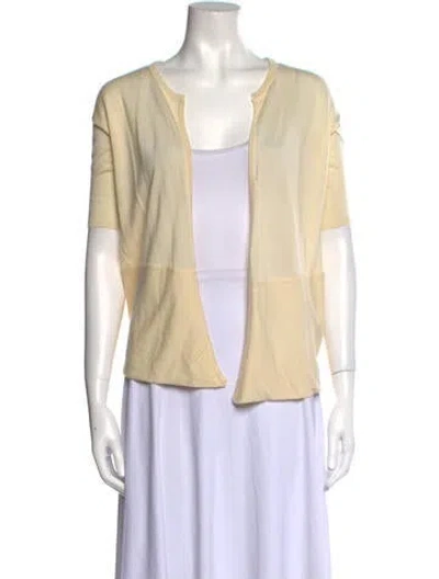 Pre-owned Alexander Mcqueen Cashmere Open Front Sweater In Neutral