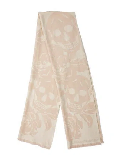 Pre-owned Alexander Mcqueen Cashmere Printed Scarf In Neutral
