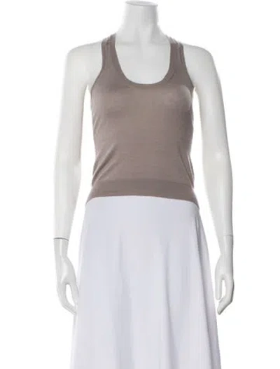 Pre-owned Alexander Mcqueen Cashmere Scoop Neck Top In Black