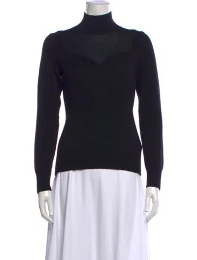Pre-owned Alexander Mcqueen Cashmere Turtleneck Sweater In Black