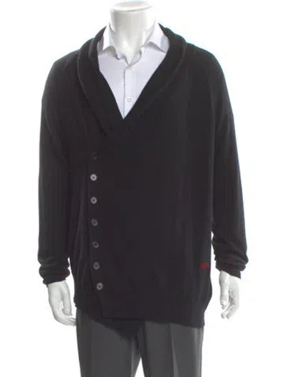 Pre-owned Alexander Mcqueen Cashmere V-neck Cardigan In Gray