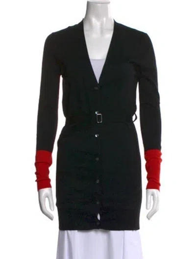 Pre-owned Alexander Mcqueen Cashmere V-neck Sweater In Black