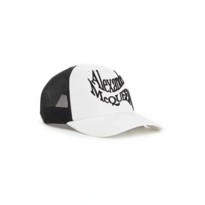 Alexander Mcqueen Cotton Baseball Cap In White