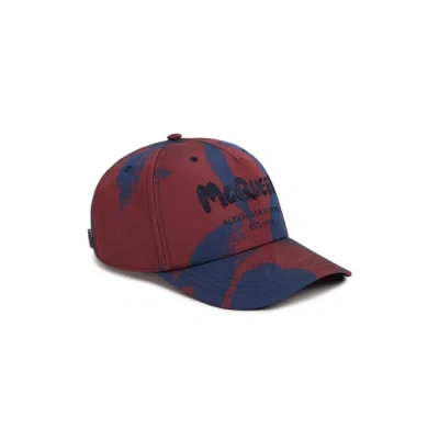 Alexander Mcqueen Logo Baseball Cap In Blue