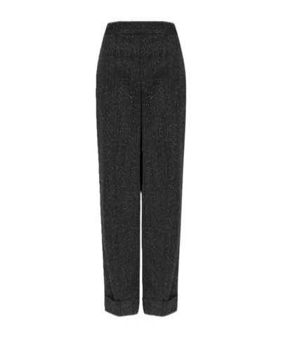 Alexander Mcqueen Casual Pants With Belt Loops In Blue