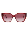 Alexander Mcqueen Cat Eye Frame Gradient Sunglasses In Red