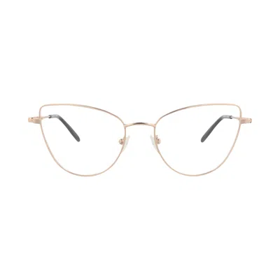 Pre-owned Alexander Mcqueen Cat Eye-frame Metal Optical Frames 'gold Transparent' | Women's Size Onesize