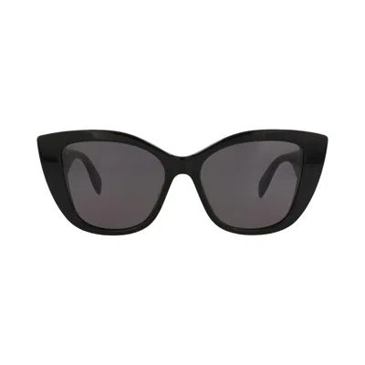 Pre-owned Alexander Mcqueen Cat Eye-frame Recycled Acetate Sunglasses 'black Grey' | Multi-color | Women's Siz