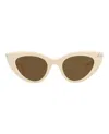 Alexander Mcqueen Cat Eye-frame Recycled Acetate Sunglasses In Brown