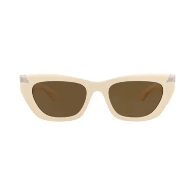 Pre-owned Alexander Mcqueen Cat Eye-frame Recycled Acetate Sunglasses 'ivory Brown' | Multi-color | Women's Si