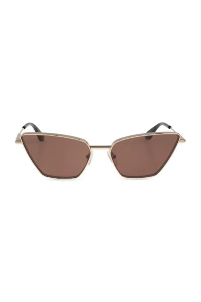 Alexander Mcqueen Cat-eye Frame Sunglasses In Golden