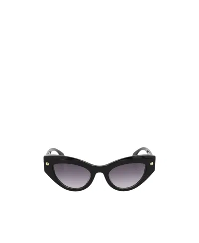 Alexander Mcqueen Cat-eye Frame Sunglasses In Gray