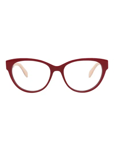 Alexander Mcqueen Cat Eye Optical Frames For Women In Red