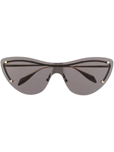 Alexander Mcqueen Cat-eye Spiked-stud Sunglasses In Gold