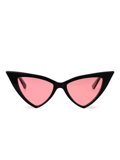 Alexander Mcqueen Am0518s Cat-eye Recycled Acetate Sunglasses In Black