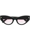 Alexander Mcqueen Cat-eye Frame Sunglasses In Black