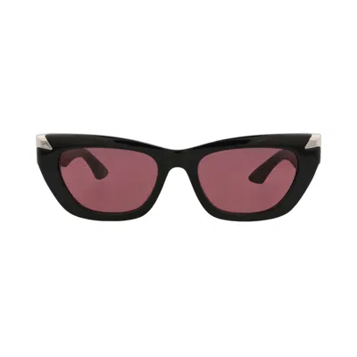 Pre-owned Alexander Mcqueen Cat Eye Sunglasses 'black/violet' | Women's Size Onesize