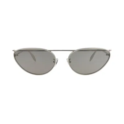 Pre-owned Alexander Mcqueen Cat Eye Sunglasses 'silver/grey' | Women's Size Onesize