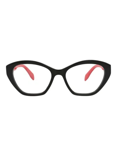 Alexander Mcqueen Cat Eye Women's Optical Frames - Am0360o In Black